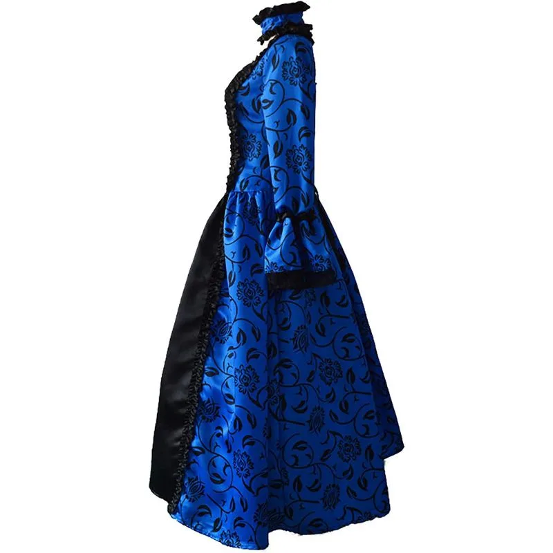 View 3 — Victorian steampunk dress — blue — Ref. 6621708517461