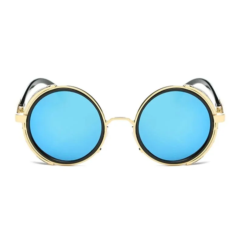 View 9 — Retro steampunk sunglasses — round