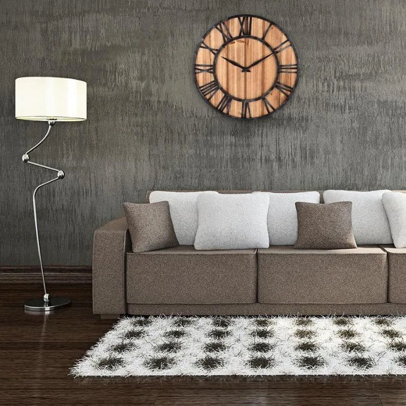 View 2 — Industrial steampunk clock — wood and metal