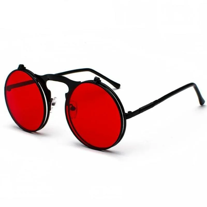 View 11 — Vintage-style steampunk sunglasses — Flip Up