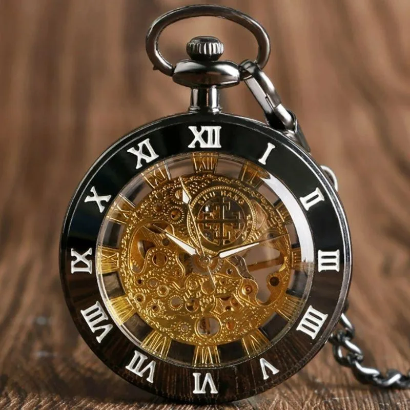 View 6 — Antique-style steampunk pocket watch — skeleton