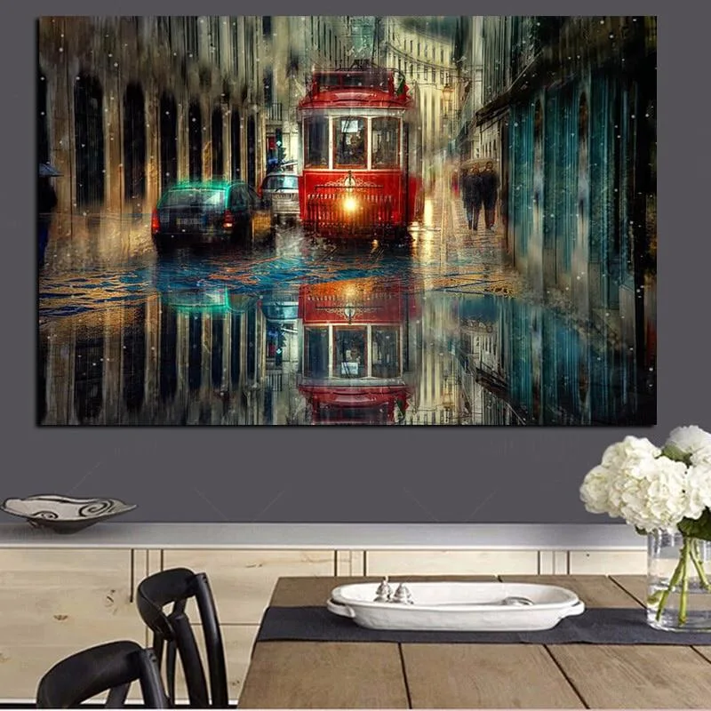 View 2 — Industrial steampunk wall art — painting Style