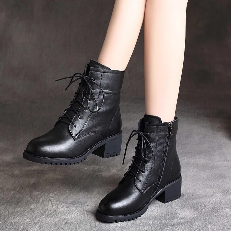 View 2 — Victorian steampunk ankle boots — faux leather