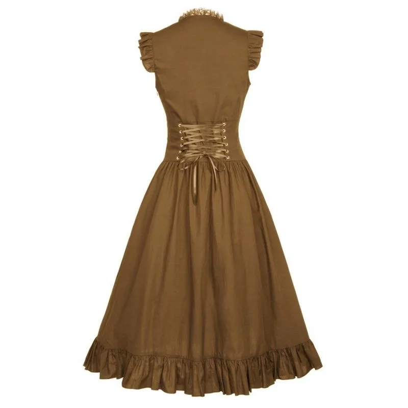 View 6 — Steampunk dress — Long brown