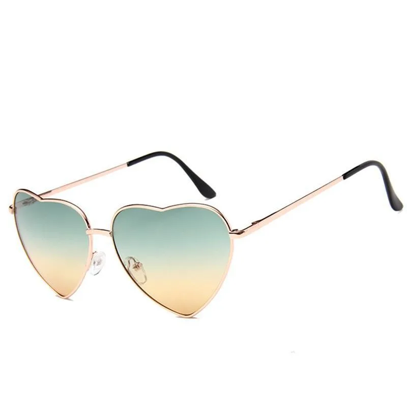 Steampunk sunglasses — heart green