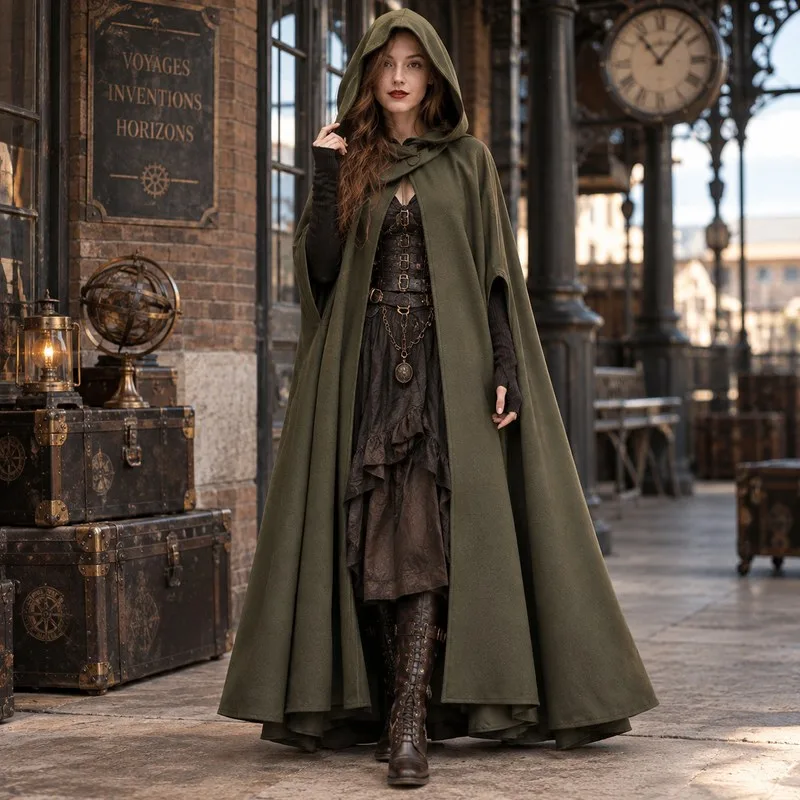 View 7 — Vintage-style steampunk coat — Cape