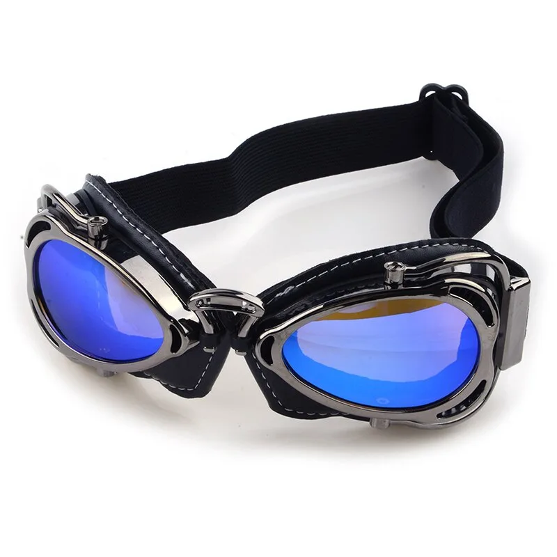 View 7 — Vintage-style steampunk sunglasses — motorcycle