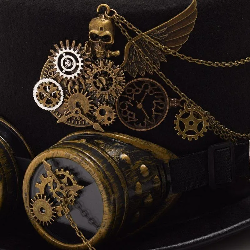 View 4 — Steampunk hat — glasses