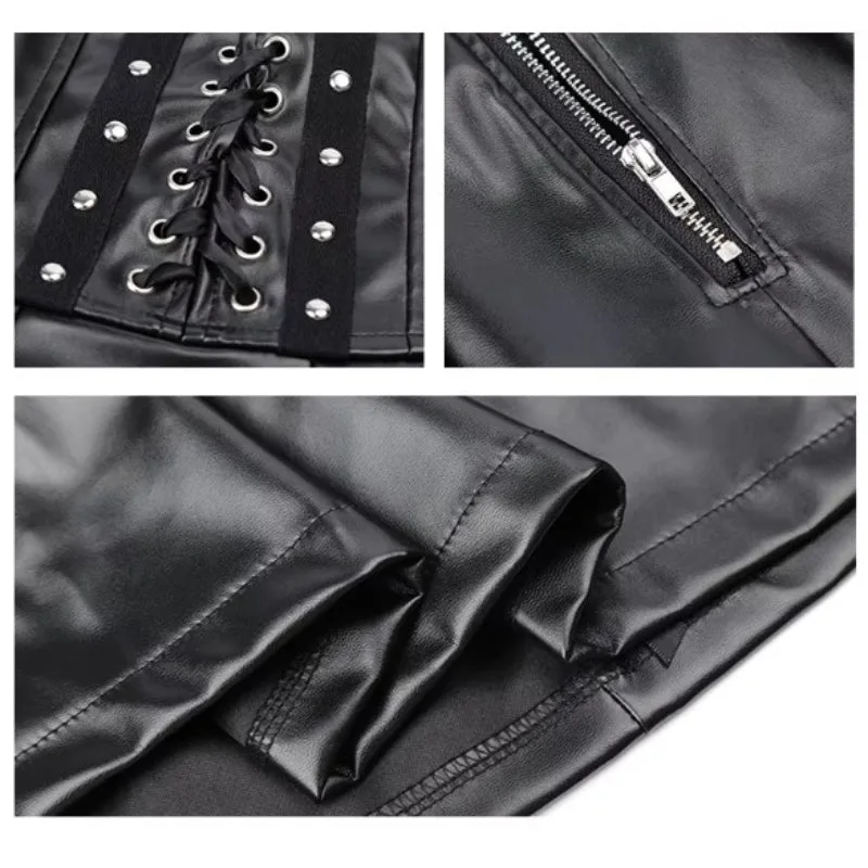 View 4 — Steampunk skirt — PU faux leather size high