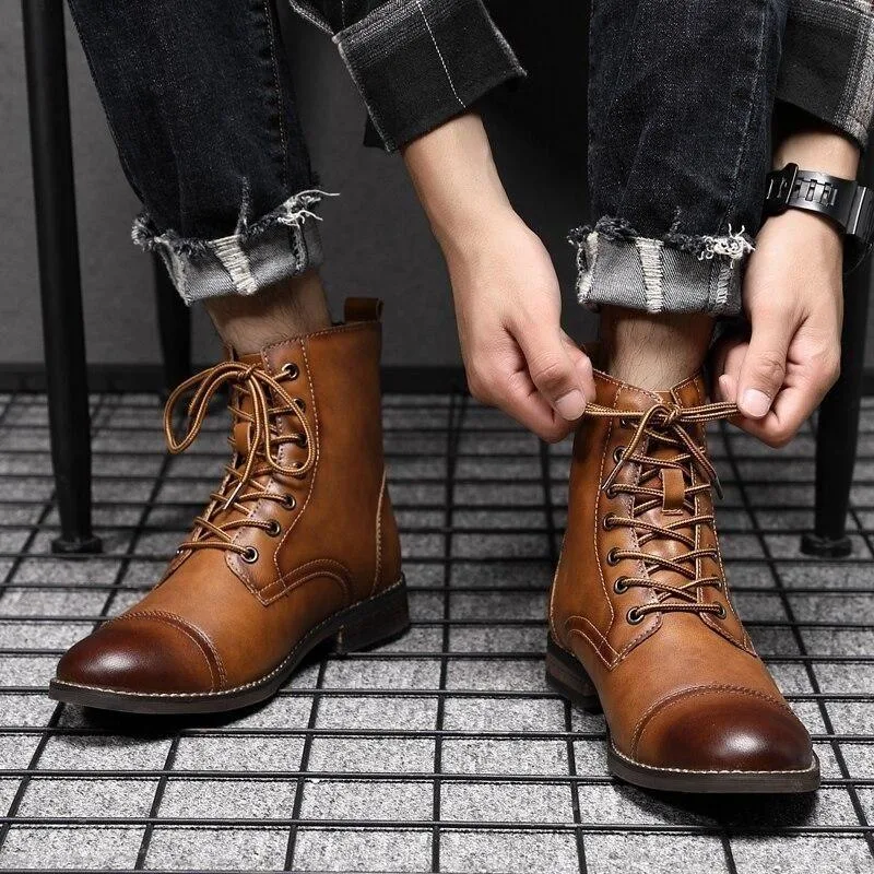 View 2 — Men’s steampunk ankle boots