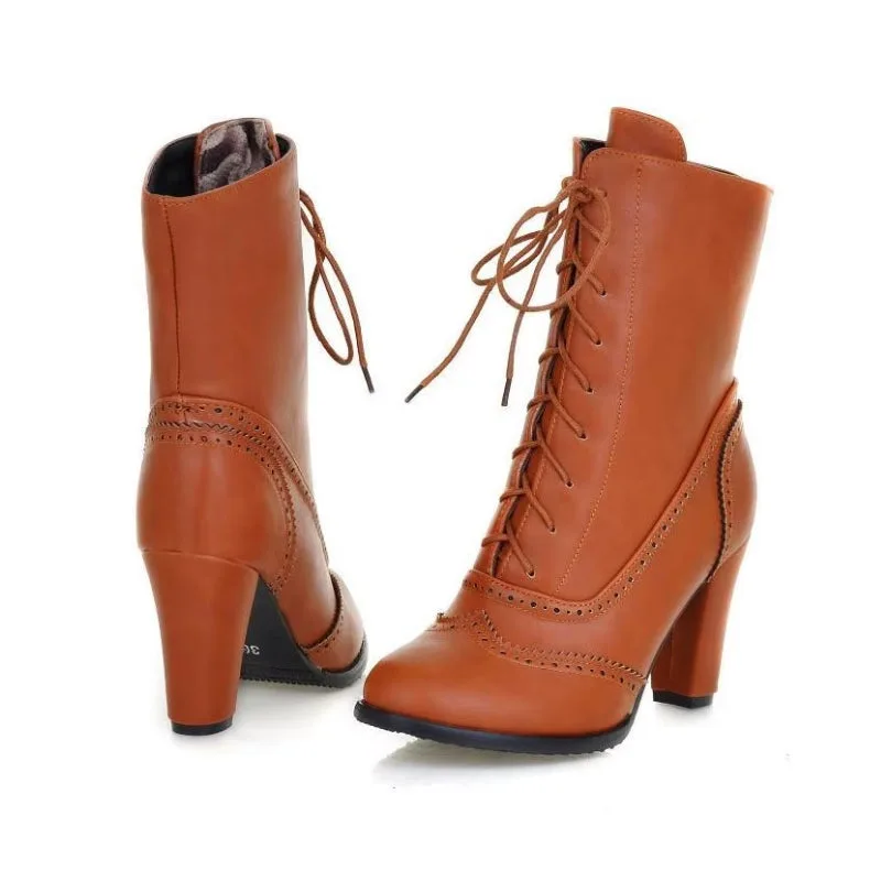 View 3 — Steampunk ankle boots — brown
