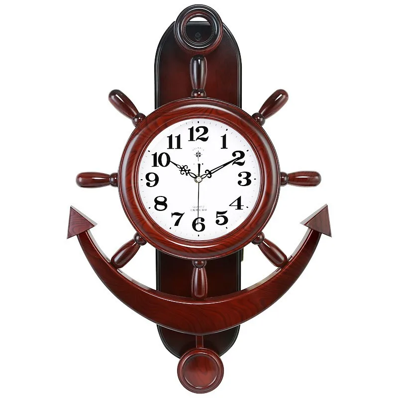 View 16 — Steampunk clock — ship wheel