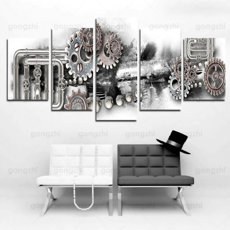 View 3 — Industrial steampunk wall art — cog