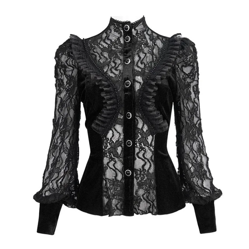 Women’s gothic steampunk blouse — Ref. 6632163180629