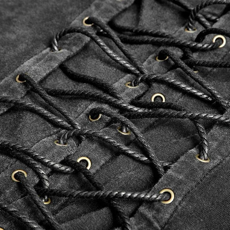 View 3 — Men’s steampunk corset — lacing