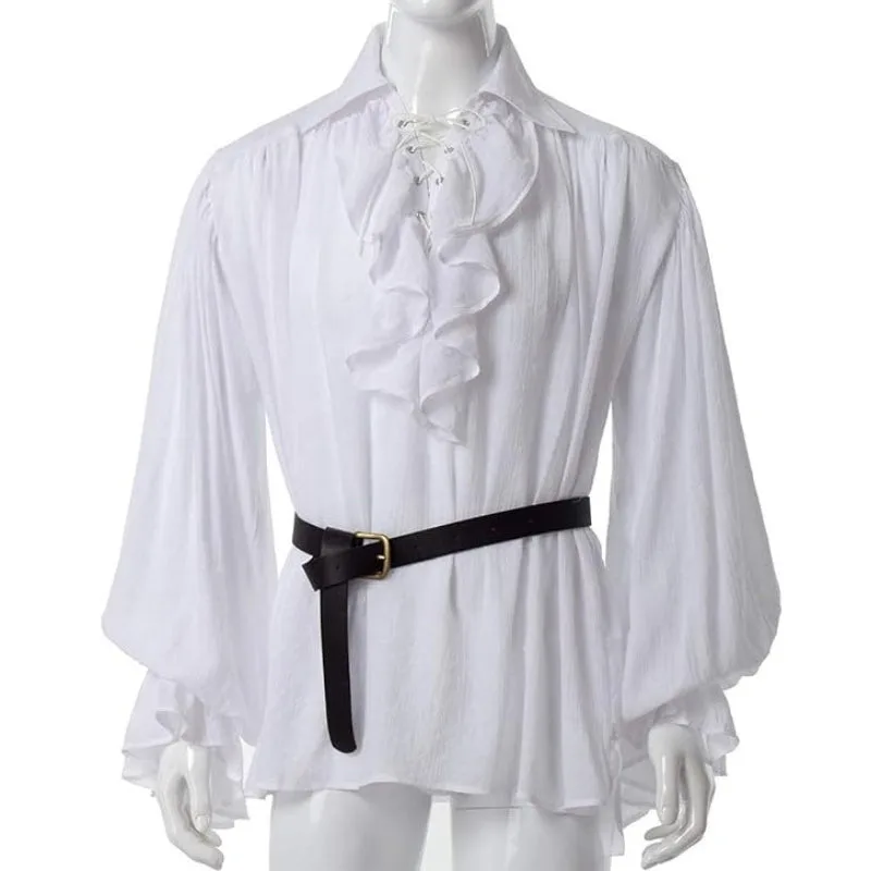 View 5 — Men’s steampunk shirt — white