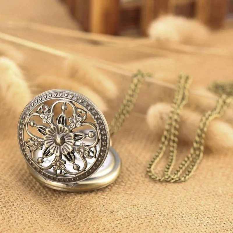 View 2 — Women’s vintage-style steampunk pocket watch