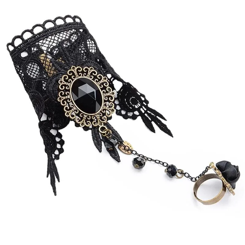 View 3 — Gothic steampunk bracelet — lace