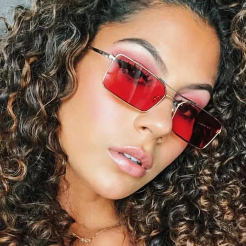 View 12 — Vintage-style steampunk sunglasses — rectangular