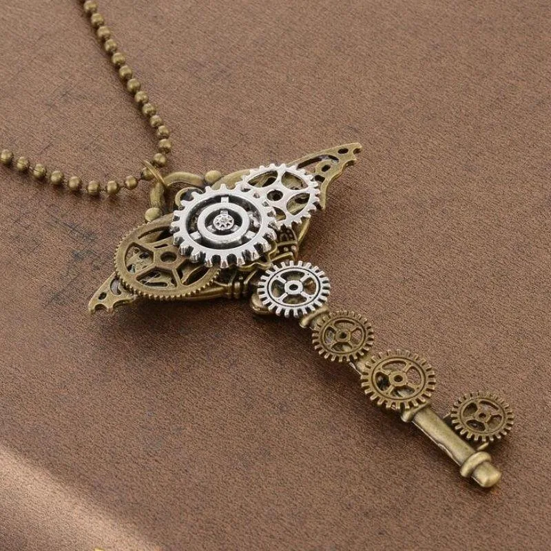 View 2 — Steampunk pendant — key
