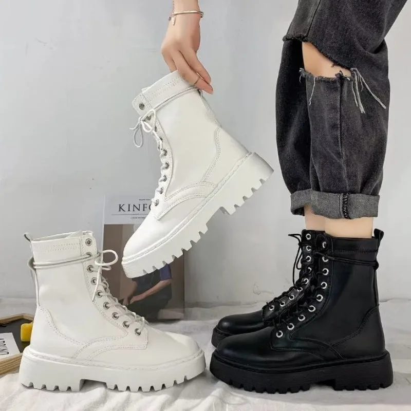 View 2 — Steampunk ankle boots — platform lacing
