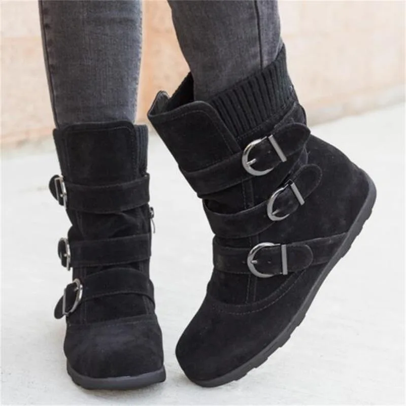 View 4 — Women’s steampunk ankle boots — warm