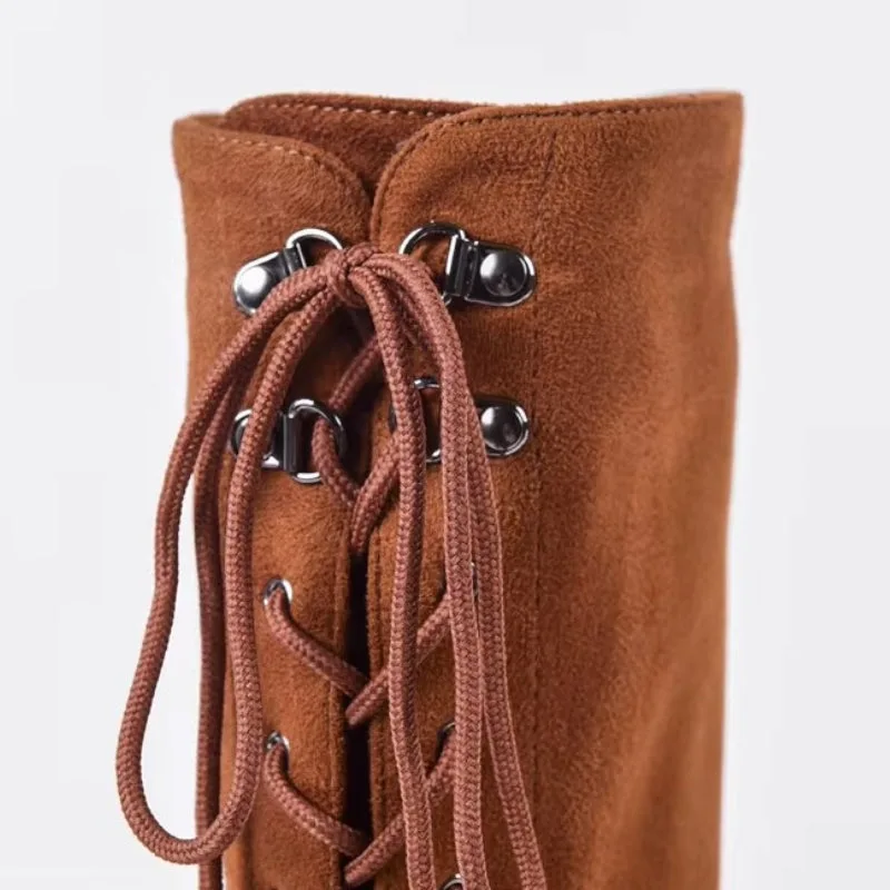 View 6 — Women’s steampunk boots — high lacing