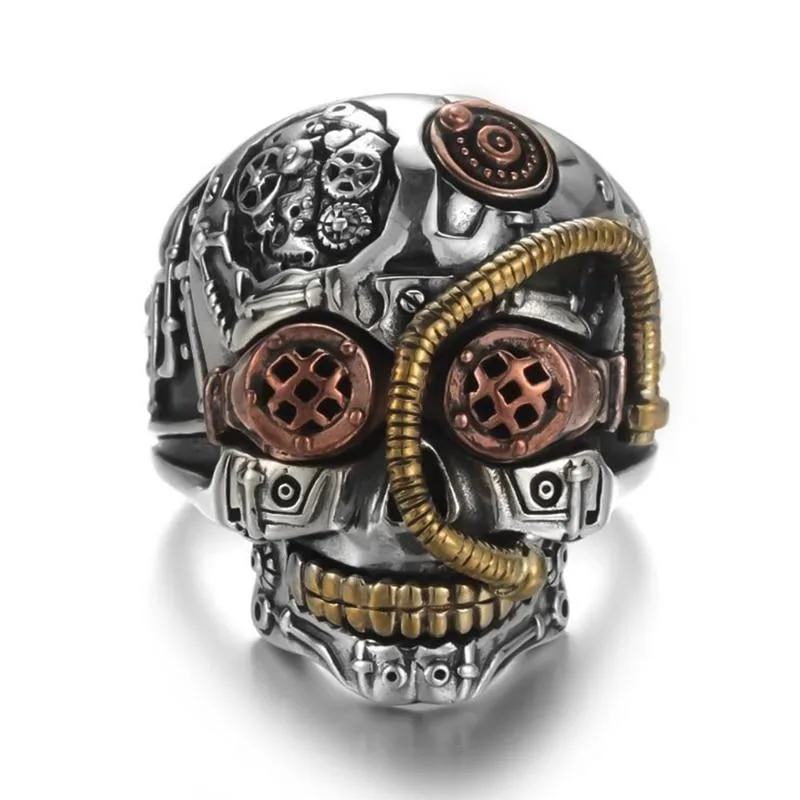 Steampunk ring — Skull