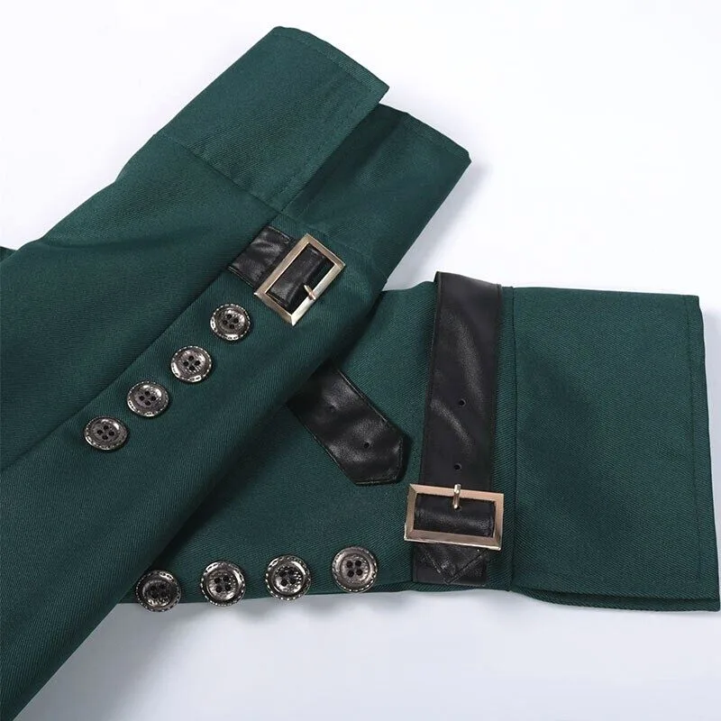 View 4 — Steampunk jacket — green