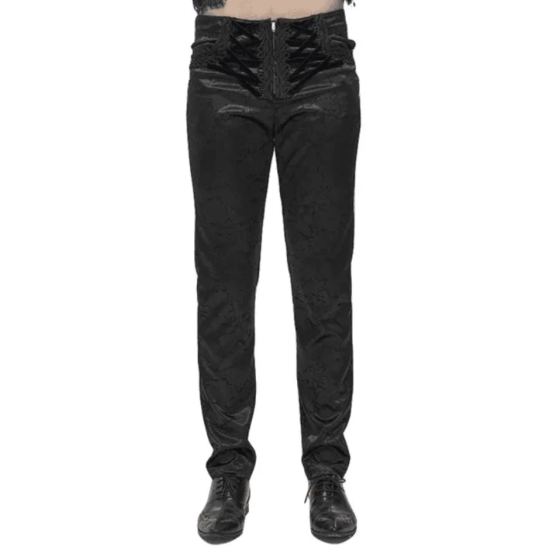 View 2 — Victorian gothic steampunk trousers — black