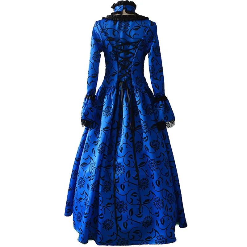 View 2 — Victorian steampunk dress — blue — Ref. 6621708517461
