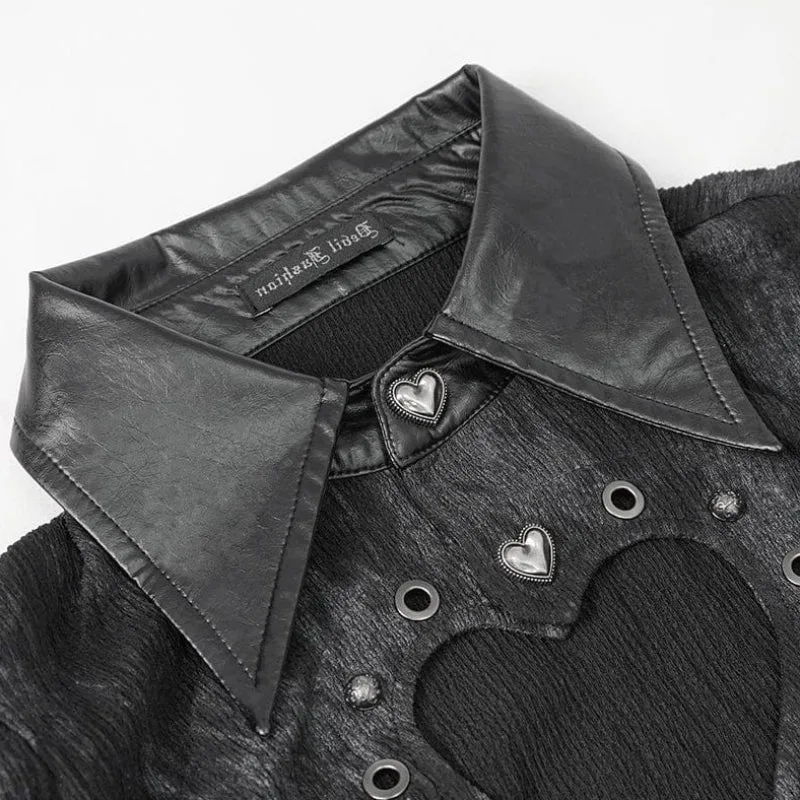 View 4 — Steampunk shirt — collar open