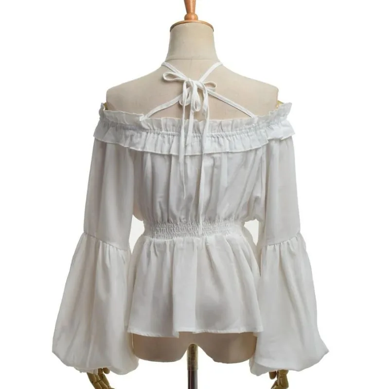 View 5 — Women’s medieval steampunk shirt — sleeves flared