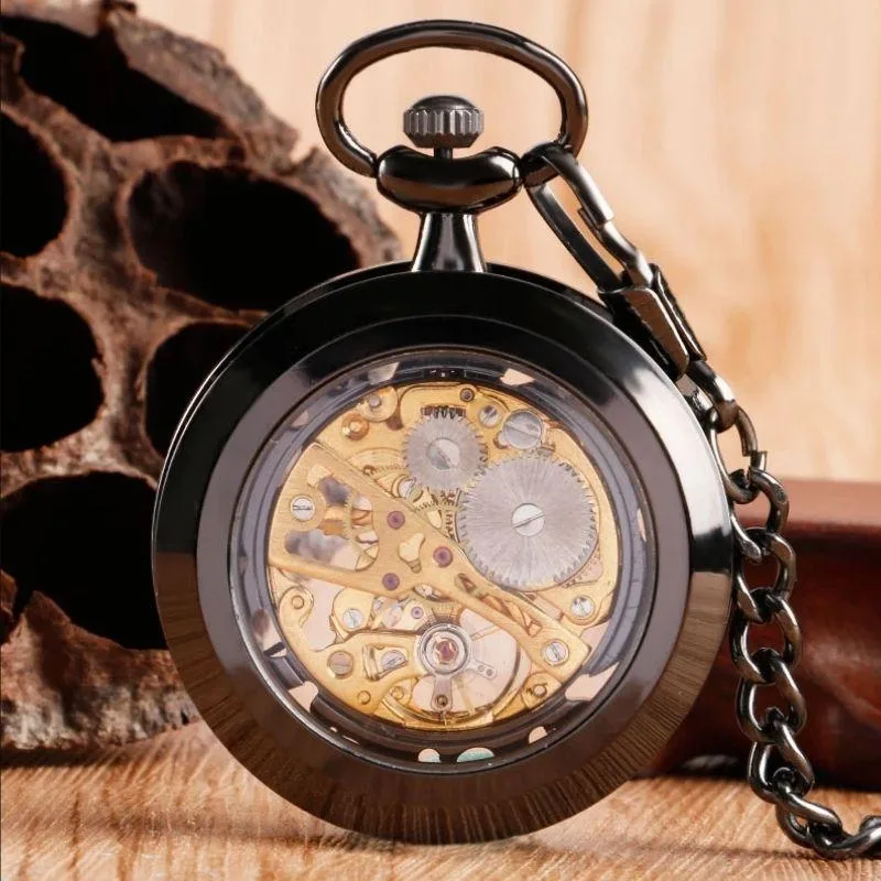 View 5 — Mechanical steampunk pocket watch — skeleton