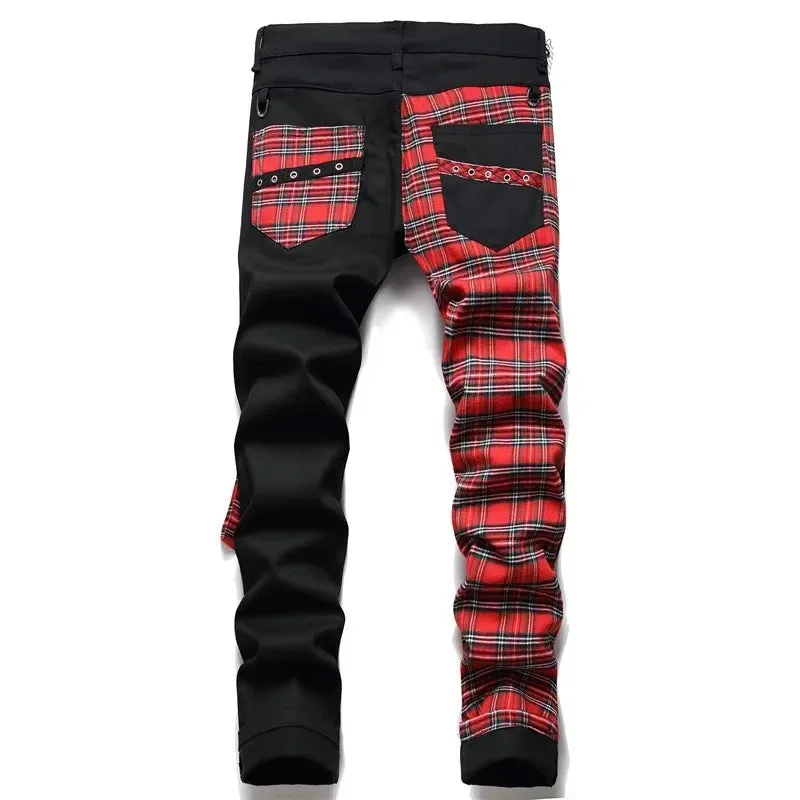 View 4 — Gothic steampunk trousers — tartan
