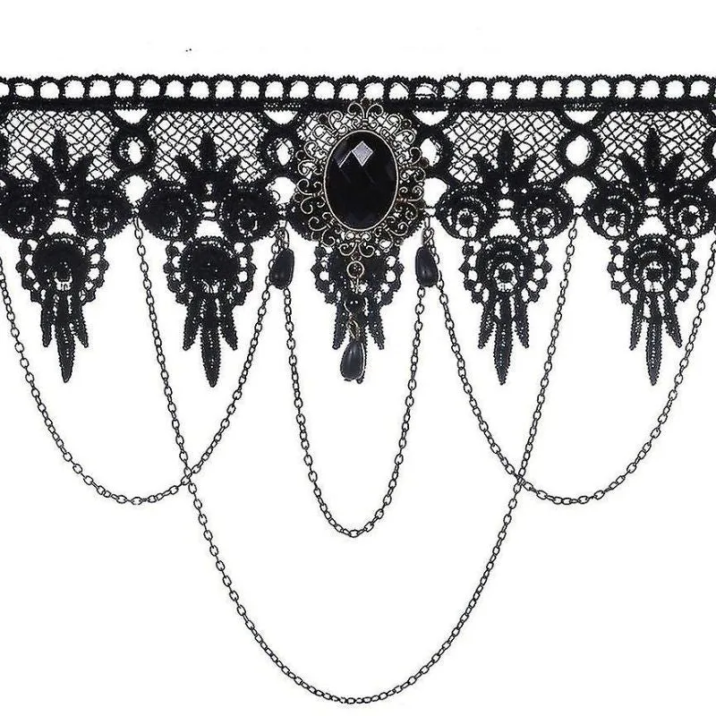 View 4 — Victorian gothic steampunk necklace