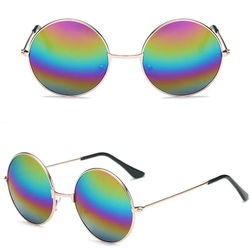 View 3 — Women’s vintage-style steampunk sunglasses — round