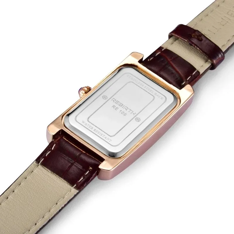 View 12 — Women’s vintage-style steampunk watch — rectangular
