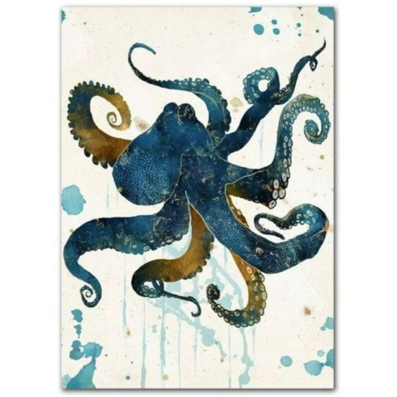 Steampunk wall art — octopus