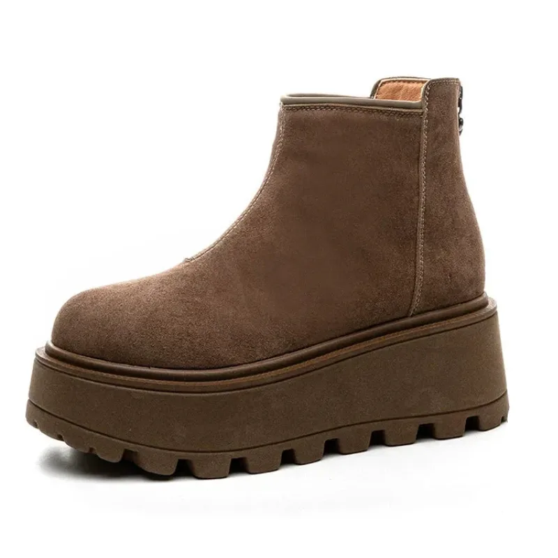 Steampunk ankle boots — Chelsea suede
