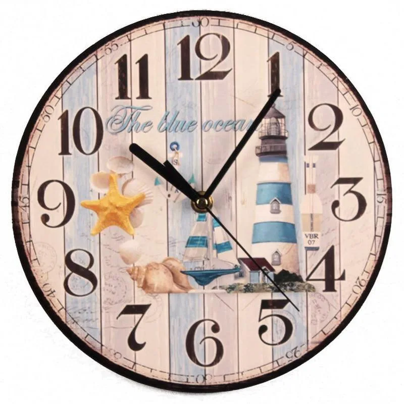 View 2 — Vintage-style steampunk clock — wall wood