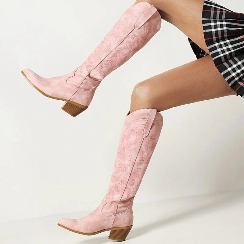 View 6 — Women’s steampunk boots — suede Western