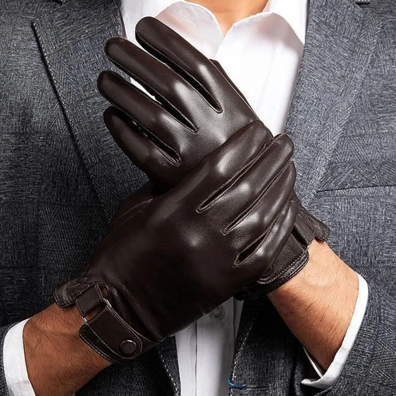 Men’s steampunk glove — leather brown