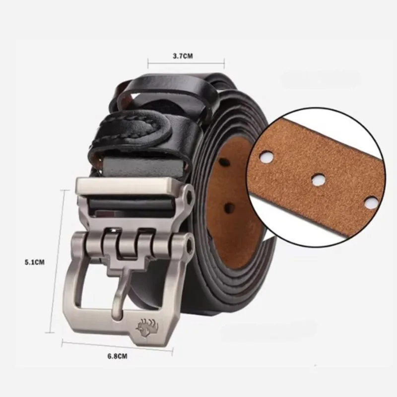 View 3 — Men’s steampunk belt — leather