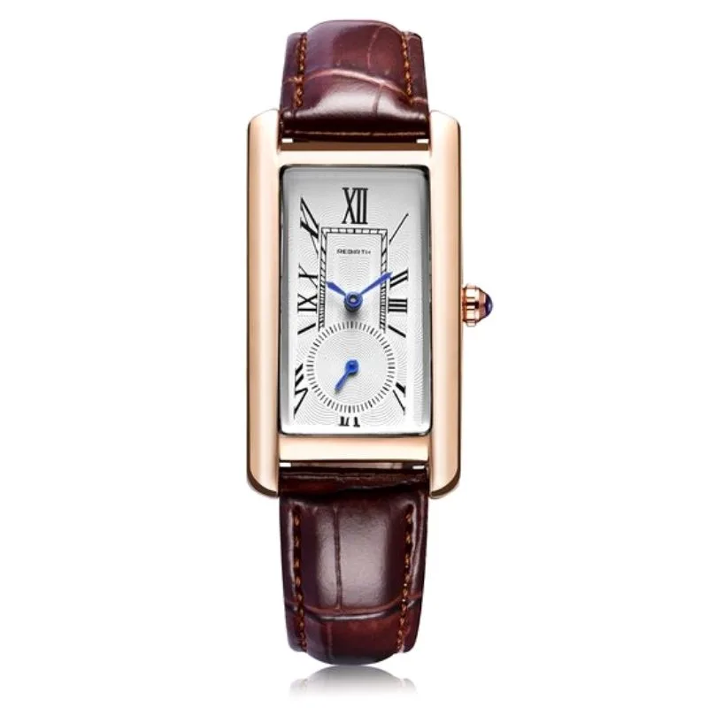 View 6 — Women’s vintage-style steampunk watch — rectangular