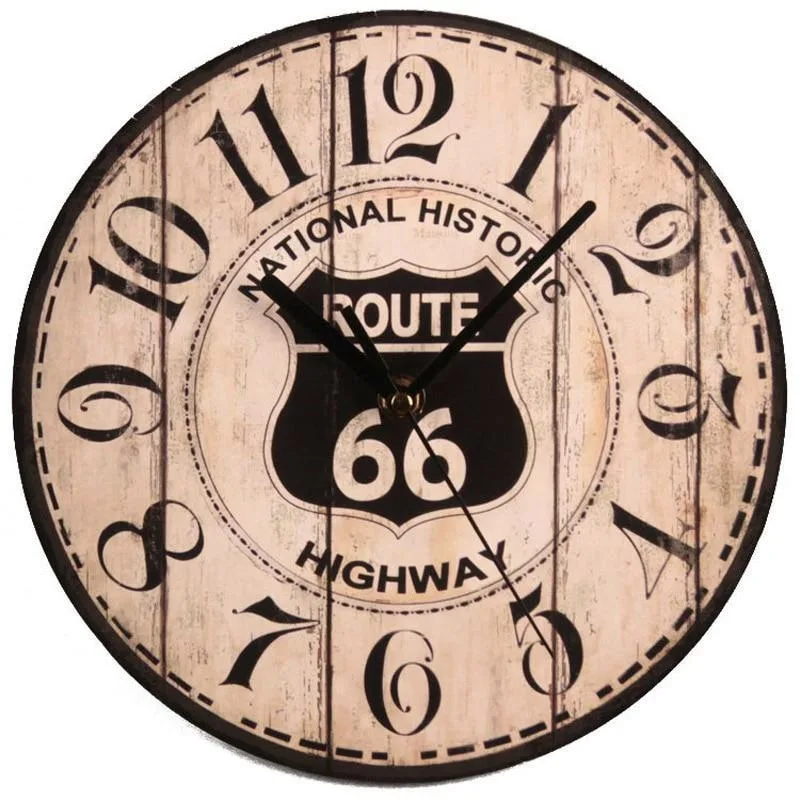 View 8 — Vintage-style steampunk clock — wall wood