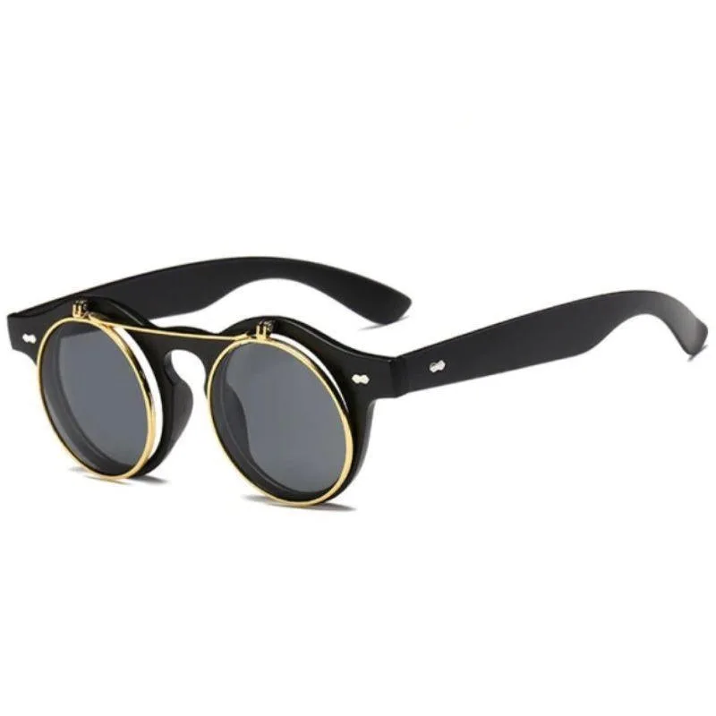 Steampunk sunglasses — Flip-up