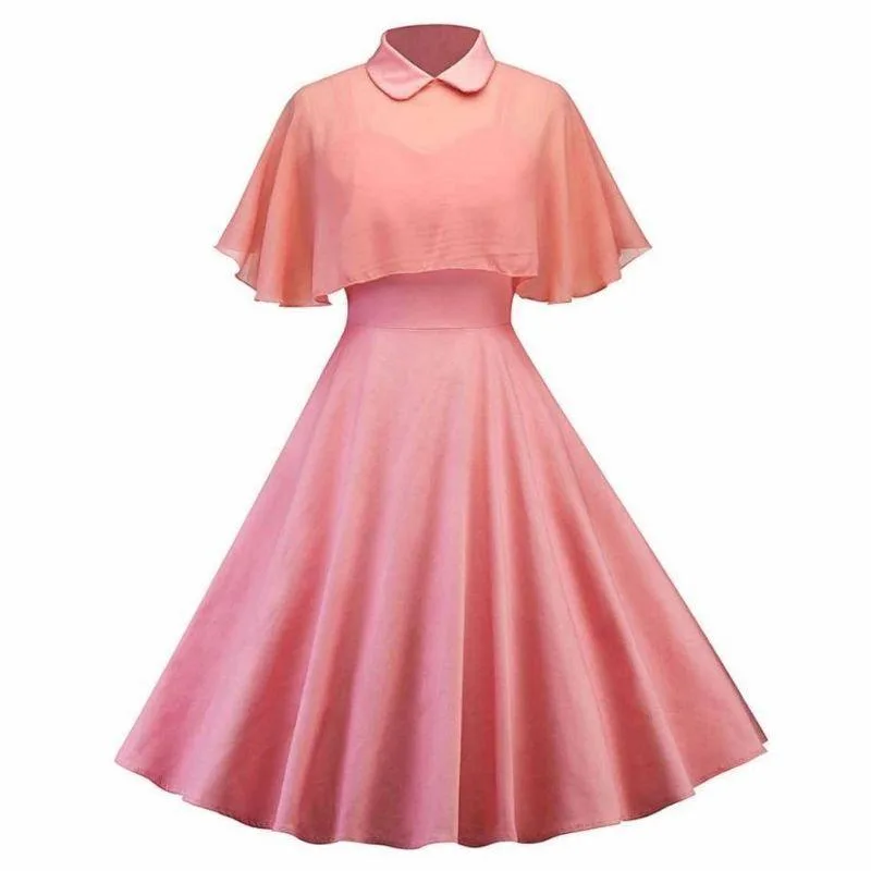 Vintage-style steampunk dress — pink