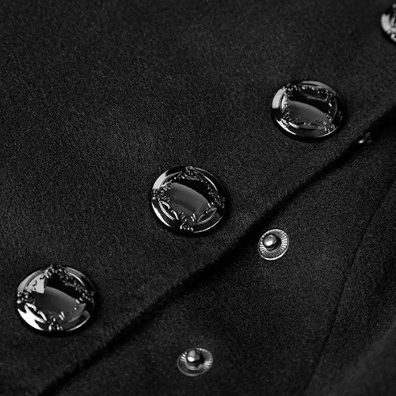 View 7 — Women’s gothic steampunk coat — long black
