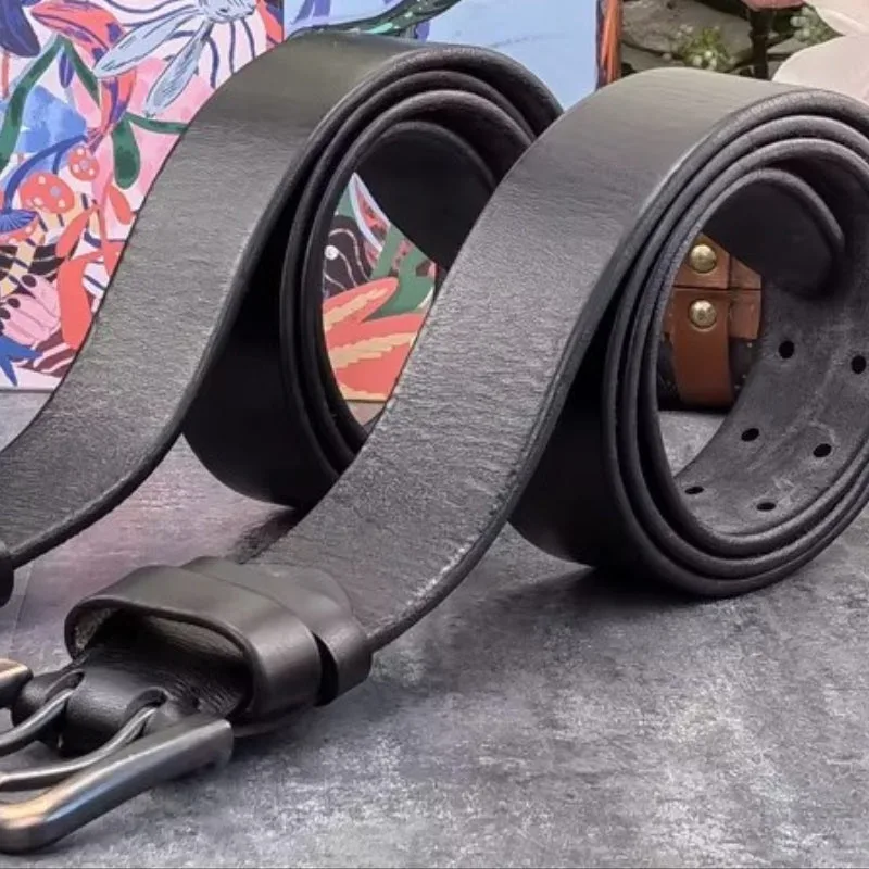 View 6 — Men’s steampunk belt — double pin